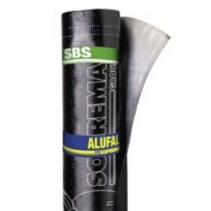 Tela Asfaltica Alufal Sbs Rojo 3Kg Aluminio 1M.