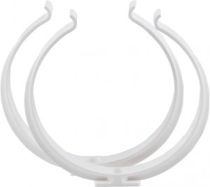 Abrazadera fijacion pared blanca para tubo de ventilacion 100 mm