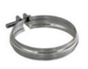 Abrazadera union inox 316 simple pared 120 mm Exojo para chimenea