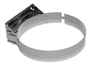 Anclaje intermedio plano inox simple pared 80 mm Dinak para chimenea
