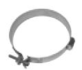 Anclaje ligero inox simple pared 175 mm Dinak para chimenea