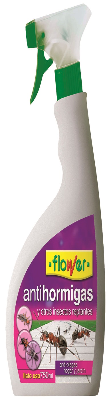 antihormigas spray flower 750 ml envase frontal