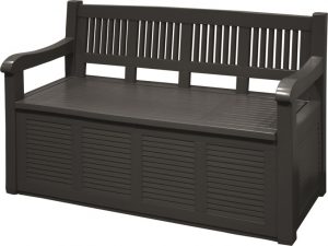 Arcon banco resina antracita 130x60x85 cm exterior
