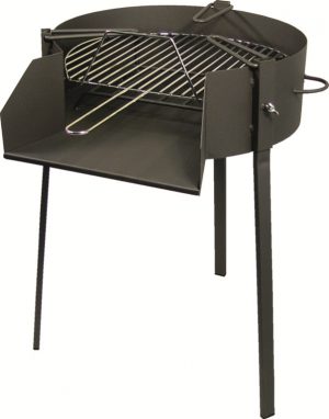 Barbacoa carbón-leña redonda de 60 cm de diámetro y 75 cm de altura Imex El Zorro