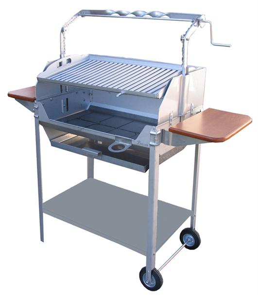 Barbacoa Inoxidable Deluxe BD-720 con Mesas de Madera y Protector de Viento - Imagen 2