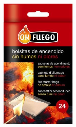 bolsitas encendido chimenea Flower pack 24 unidades ref 1-50205 para estufas y barbacoas