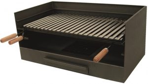 Cajón barbacoa con parrilla de acero inox de 61x40x33 cm