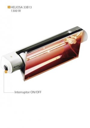 Calefactor halógeno terraza Heliosa 33B13 1300 W orientable pared