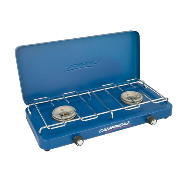 cocina gas campingaz base camp lid 2 fuegos 1500w