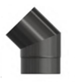 codo acero vitrificado 175 mm 45 grados Exojo para chimenea