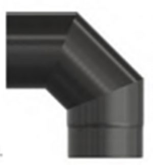 codo acero vitrificado 200 mm 90 grados Exojo para chimenea