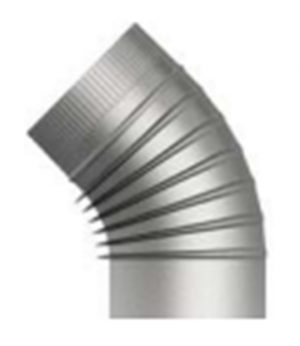 codo galvanizado 120 mm 90 grados Exojo para chimenea