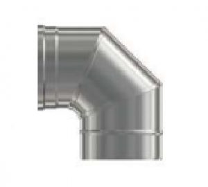codo inox 316 90 grados 120 mm pared simple Exojo chimenea