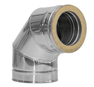 codo inox dp 90 200 mm doble pared chimenea biomasa dinak