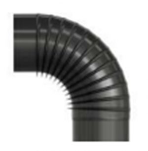 codo vitrificado rizado 120 mm 90 grados Exojo para chimenea