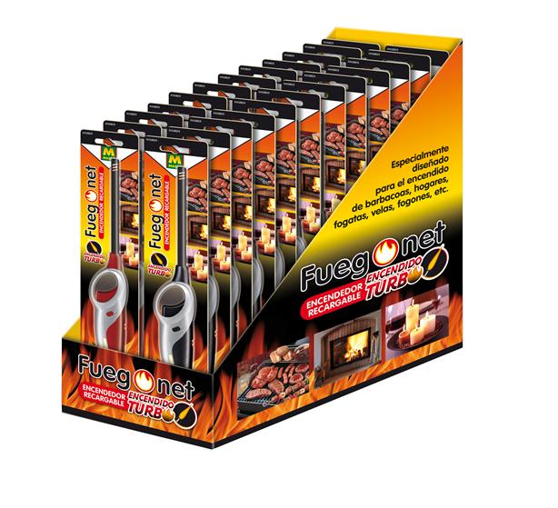 Encendedor Gas Recargable Fuego Net 231246 — Mango Largo Antiquemaduras - Imagen 3