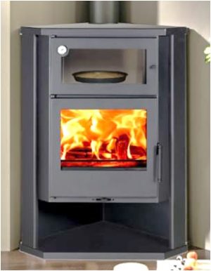 Estufa lena Oporto 18601 Panadero chapa acero fundicion 7 kW rendimiento 81