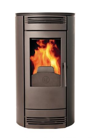 Estufa pellet Arolla Gris Ecomasa 10 kW rendimiento 87