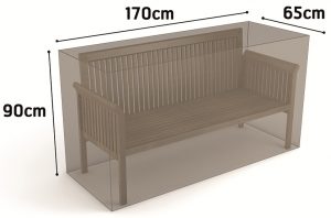 Funda banco visón 170x65 cm para proteger mobiliario de jardín