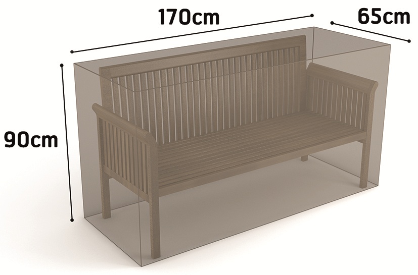 Funda banco visón 170x65 cm para proteger mobiliario de jardín
