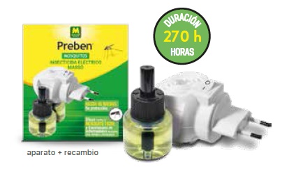 insecticida electrico preben 231603 difusor mosquito tigre