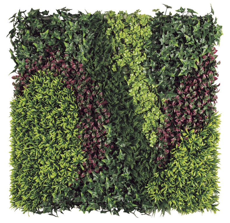 jardin vertical costa 100x100 cm nortene flor roja cuatro hojas decorativo
