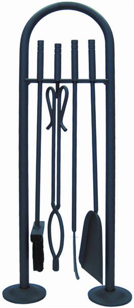 Juego accesorios chimenea 10070 4 piezas acero 70 cm Imex El Zorro