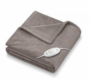 Manta electrica Beurer 150x130 taupe 100 W 6 potencias OekoTex BSS display