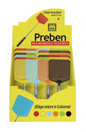 Pala matamoscas telescópica extensible hasta 72 cm desplegada