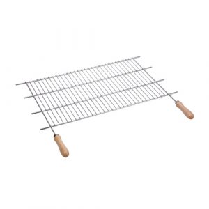 parrilla barbacoa zinc mango madera 70x40 Sauvic|Parrilla zinc Sauvic 2470 70x40