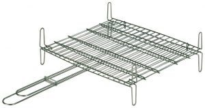 parrilla estanada doble 20x25 Sauvic|Parrilla cesto doble pequena barbacoa