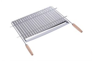 parrilla inox varilla en V Sauvic 2797 80x44|Parrilla barbacoa inox 80x44 Sauvic