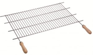 parrilla recortable zinc mango madera Sauvic 100x50|Parrilla zinc recortable 100x50