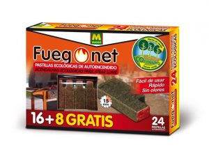 pastillas autoencendido 24pz fuego net 231122 encendido inmediato barbacoa chimenea
