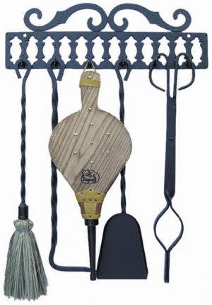 Percha cuelga utiles 10019 5 piezas chimenea 43 cm montaje pared Imex El Zorro