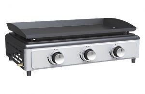 Plancha gas 3 quemadores para cocina exterior jardín y terraza