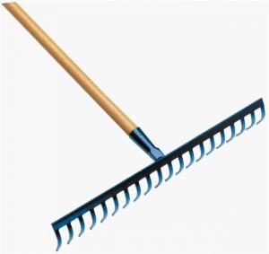 rastrillo 16 puas bellota 951-16 cm con mango vista frontal