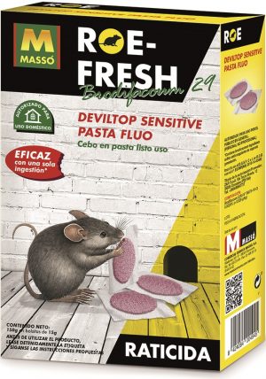 Raticida cebo fresco Roe-Fresh monodosis 10 x 15 gr para roedores