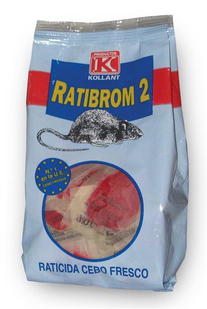 Raticida Ratibrom-2 500 gr cebo fresco para ratas y ratones
