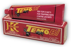 Raticida Temobi Cola 135 g atrapa ratones adhesiva|Envase de cola Temobi para roedores