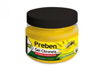 Repelente Preben gel 231267 200 ml en tarro antiinsectos con fragancia a limón