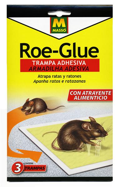 Roe-glue trampa 231185 adhesiva con atrayente para ratas y ratones