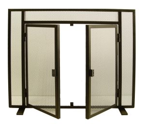 Salvachispas chimenea con puerta 10404 81x68 cm Imex El Zorro protector brasas