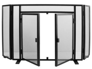 Salvachispas plegable 10405 con puerta 123x68 cm Imex El Zorro chimenea grande