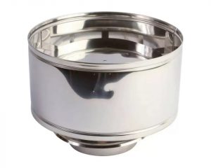 Sombrerete antiviento dp 125 Dinak inox remate chimenea doble pared