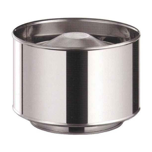 Sombrerete antiviento sp304 150 Dinak inox chimenea 150mm simple pared