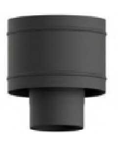 Sombrerete vitrificado antiviento 200mm Exojo remate chimenea negro grande