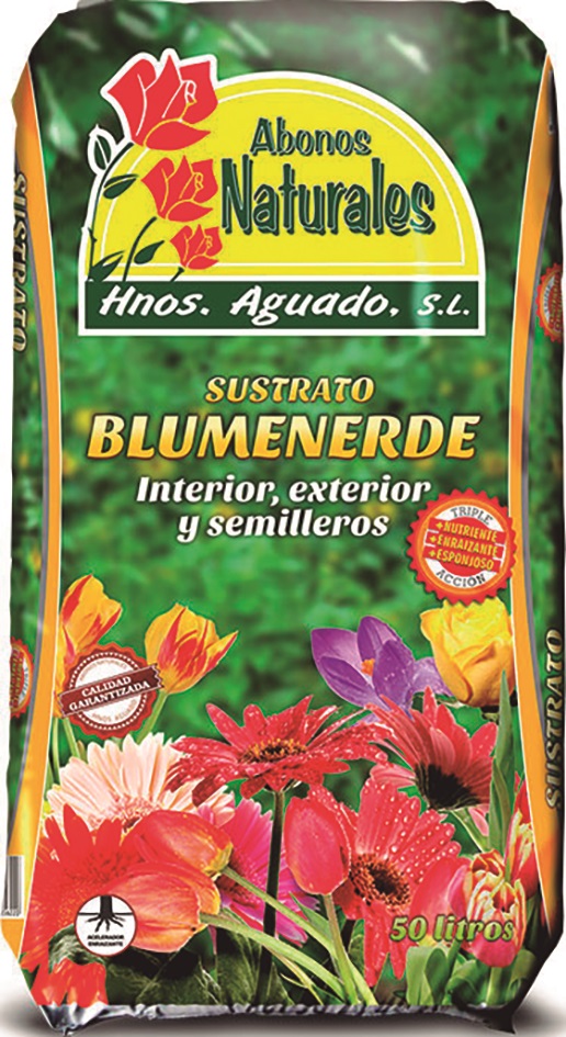 substrato bluemenerde 50 l saco premium plantas flor