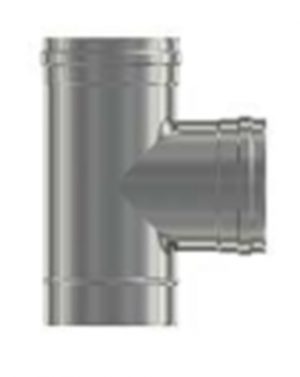 te inox 316 simple pared 150 mm para chimenea