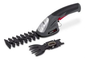 tijera cortacesped bateria 7.2v poweg4500 2 cuchillas vista frontal